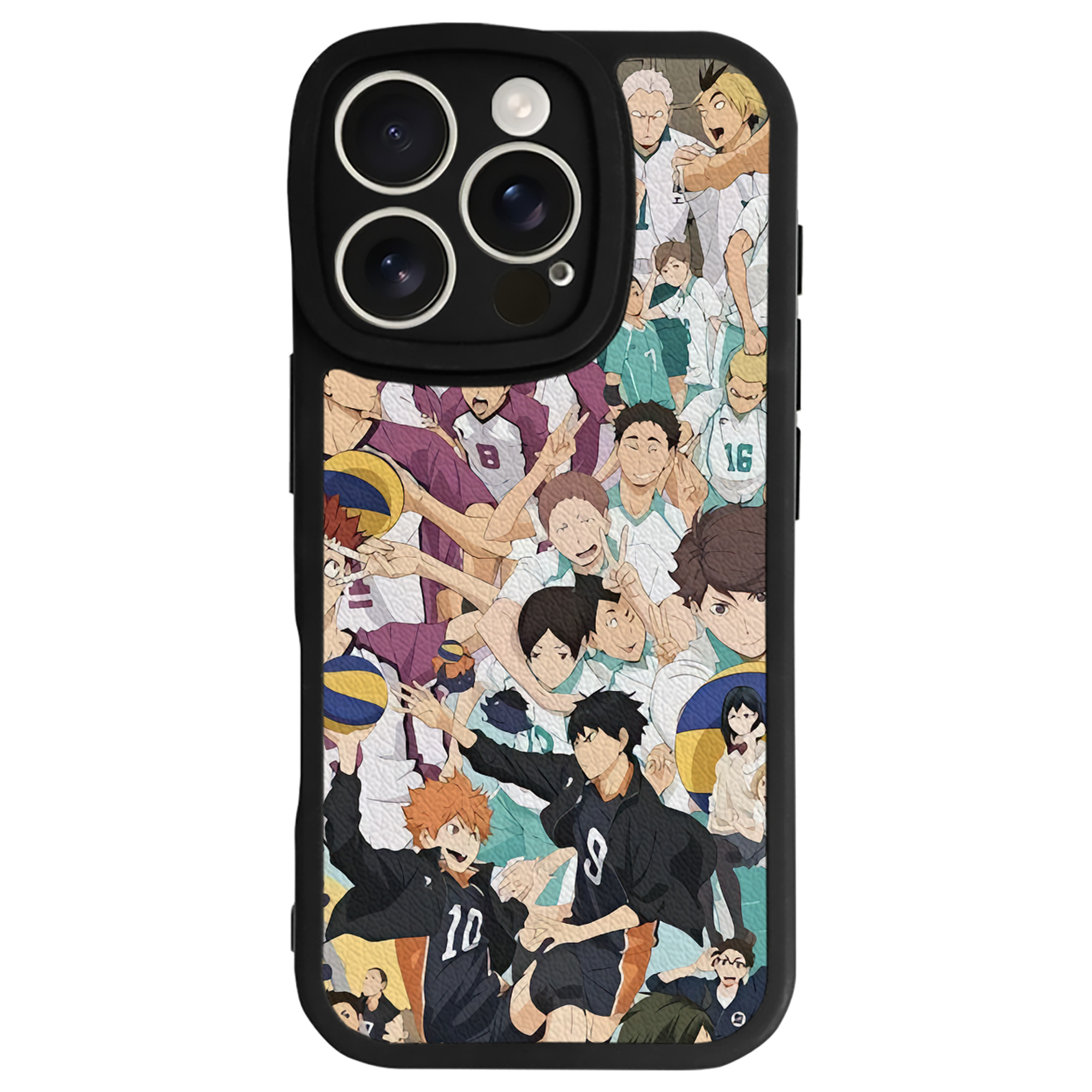 （画像用） ハイキュー!! Haikyu!! 【iPhone 16シリーズ対応】シリコンスマホケース（レザー調） 材質：シリコン